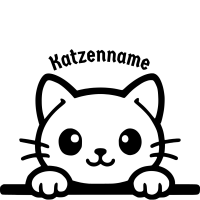 Personalisierter Katzen-Aufkleber mit Name – Auto,...
