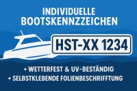 Bootskennzeichen – individuelle Folienbeschriftung...