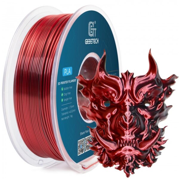 Silk Black Red